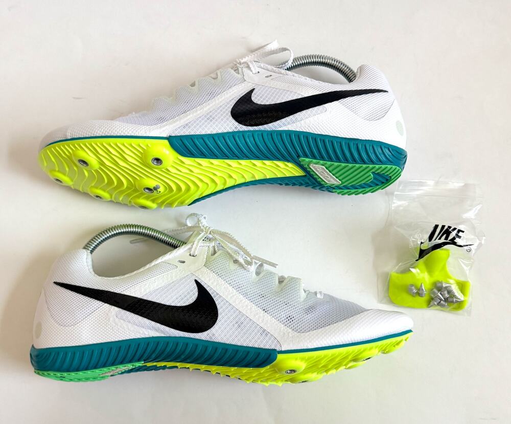 Nike Rival Multi Track Spikes Jumps Sprints Mid Distance White Size 12 NEW